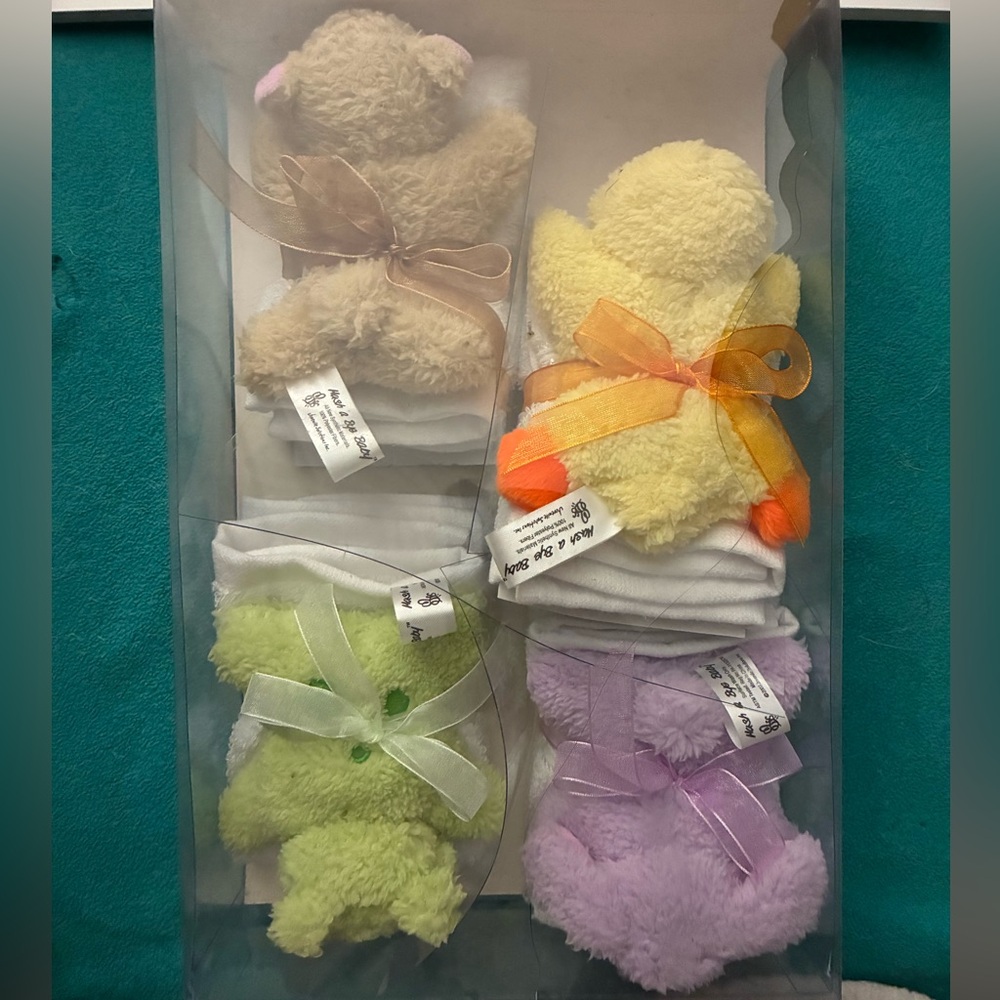 Infant Washcloth Animal Gift Set